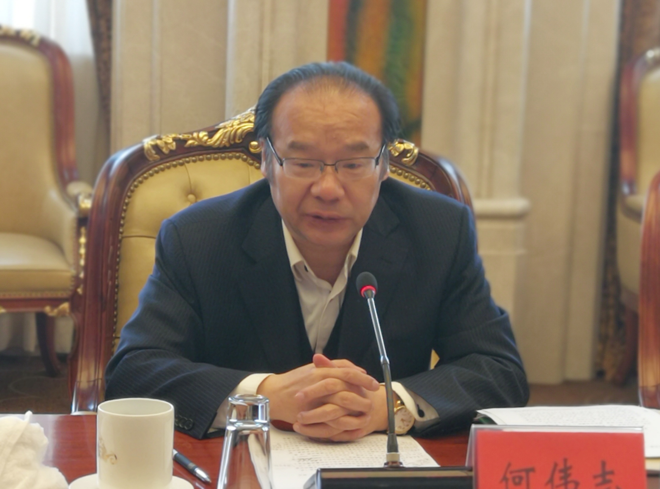 2省地方志办公室党组书记、主任何伟志出席会议并讲话.jpg